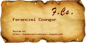 Ferenczei Csongor névjegykártya