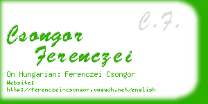 csongor ferenczei business card